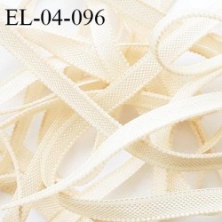 Elastique 4 mm fin spécial lingerie polyamide élasthanne couleur naturel écru grande marque fabriqué en France prix au mètre