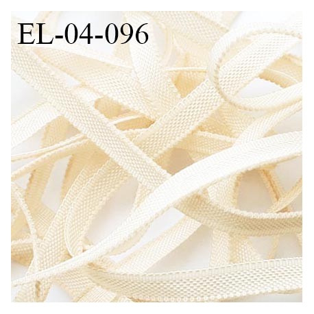 Elastique 4 mm fin spécial lingerie polyamide élasthanne couleur naturel écru grande marque fabriqué en France prix au mètre