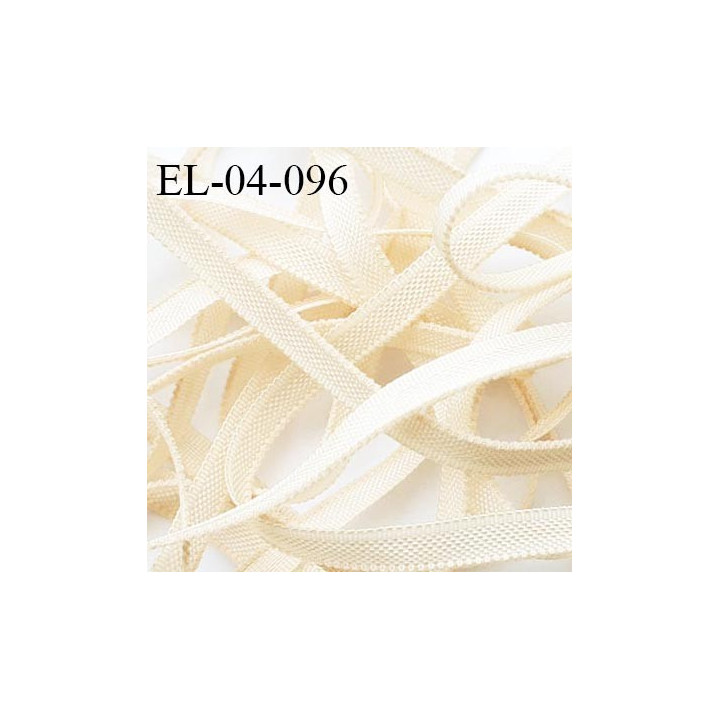 Elastique 4 mm fin spécial lingerie polyamide élasthanne couleur naturel écru grande marque fabriqué en France prix au mètre
