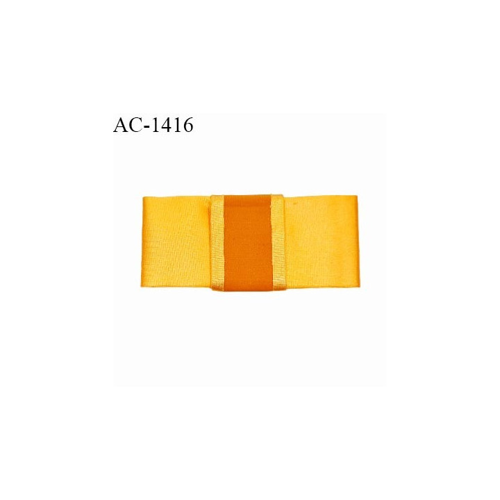 Noeud lingerie satin haut de gamme couleur jaune haut de gamme largeur 70 mm hauteur 34 mm prix à l'unité