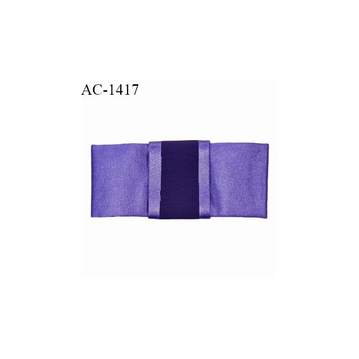 Noeud lingerie satin haut de gamme couleur indigo haut de gamme largeur 70 mm hauteur 34 mm prix à l'unité