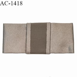 Noeud lingerie satin haut de gamme couleur taupe haut de gamme largeur 70 mm hauteur 34 mm prix à l'unité