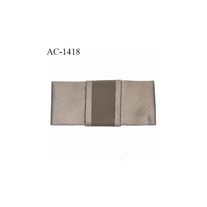 Noeud lingerie satin haut de gamme couleur taupe haut de gamme largeur 70 mm hauteur 34 mm prix à l'unité