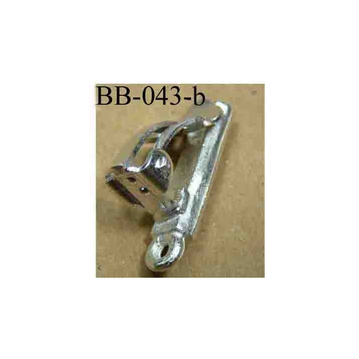 accessoire biche de bere pour boucle d'oreille métal couleur argent hauteur 37 mm épaisseur 5 mm vendu a la pièce