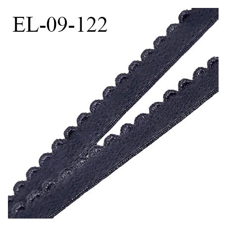 Elastique picot 9 mm lingerie couleur gris largeur 9 mm haut de gamme Fabriqué en France prix au mètre