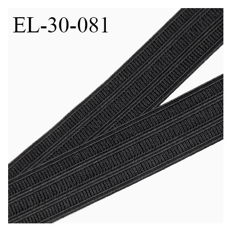 Elastique polygomme 30 mm couleur noir haut de gamme smock séchage rapide largeur 30 mm prix au mètre