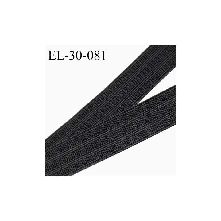 Elastique polygomme 30 mm couleur noir haut de gamme smock séchage rapide largeur 30 mm prix au mètre