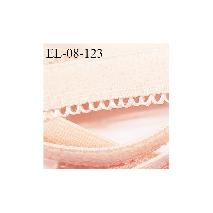 Elastique picot 8 mm haut de gamme couleur beige quartz fabriqué en France pour une grande marque prix au mètre