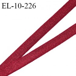 Elastique 10 mm bretelle et lingerie couleur rouge grenat brillant fabriqué pour une grande marque largeur 10 mm prix au mètre