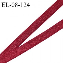 Elastique 8 mm bretelle et lingerie couleur rouge grenat brillant fabriqué pour une grande marque largeur 8 mm prix au mètre