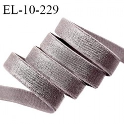 Elastique 10 mm bretelle et lingerie couleur gris rosé brillant allongement +60% largeur 10 mm prix au mètre
