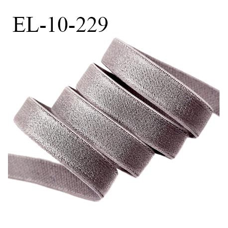 Elastique 10 mm bretelle et lingerie couleur gris rosé brillant allongement +60% largeur 10 mm prix au mètre