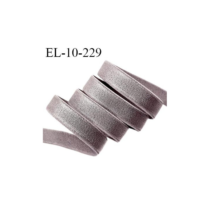 Elastique 10 mm bretelle et lingerie couleur gris rosé brillant allongement +60% largeur 10 mm prix au mètre