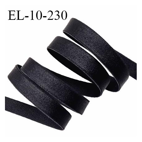Elastique 10 mm bretelle et lingerie couleur charbon brillant allongement +60% largeur 10 mm prix au mètre