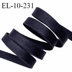 Elastique 10 mm lingerie couleur bleu nuit brillant allongement +60% largeur 10 mm prix au mètre