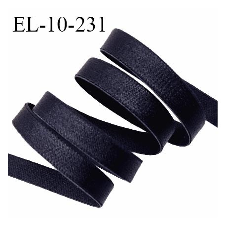 Elastique 10 mm bretelle et lingerie couleur bleu nuit brillant allongement +60% largeur 10 mm prix au mètre