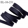 Elastique 10 mm bretelle et lingerie couleur bleu nuit brillant allongement +60% largeur 10 mm prix au mètre