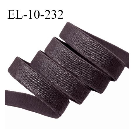 Elastique 10 mm bretelle et lingerie couleur marron toffee brillant allongement +60% largeur 10 mm prix au mètre