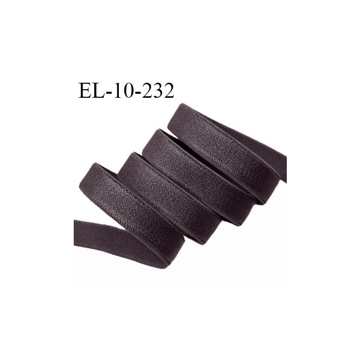 Elastique 10 mm bretelle et lingerie couleur marron toffee brillant allongement +60% largeur 10 mm prix au mètre