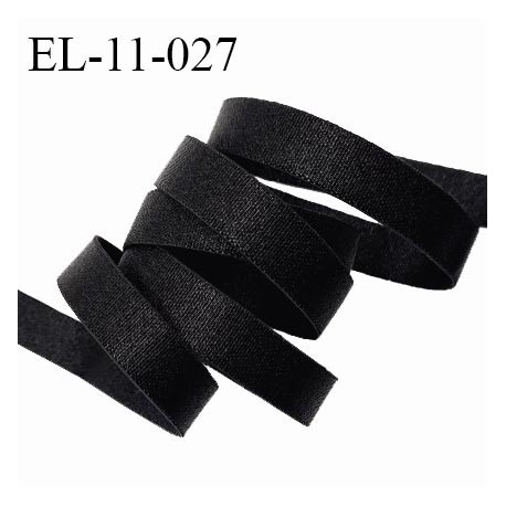 Elastique 11 mm bretelle et lingerie couleur noir brillant fabriqué pour une grande marque largeur 11 mm prix au mètre