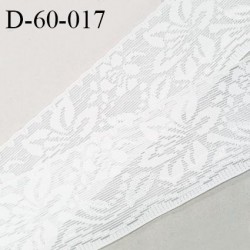 Dentelle 60 mm lycra élastique avec anti glisse couleur écru fabriqué en France pour une grande marque souple prix au mètre