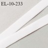 Elastique 10 mm bretelle et lingerie haut de gamme couleur blanc allongement +60% fabriqué en France prix au mètre