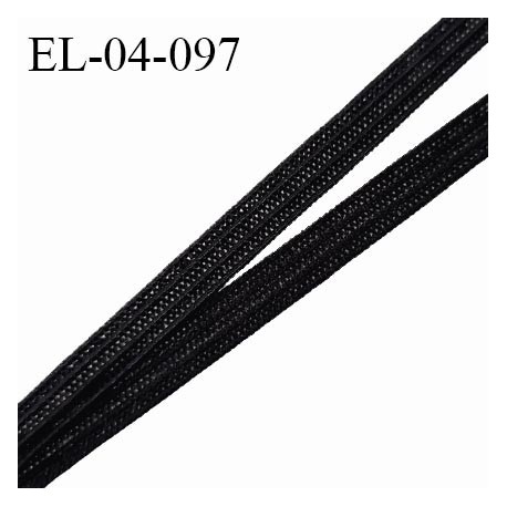 Elastique 4 mm spécial lingerie et couture couleur noir grande marque fabriqué en France élastique très souple prix au mètre