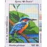 Canevas à broder 22 x 30 cm marque ROYAL PARIS thème OISEAUX le martin pêcheur