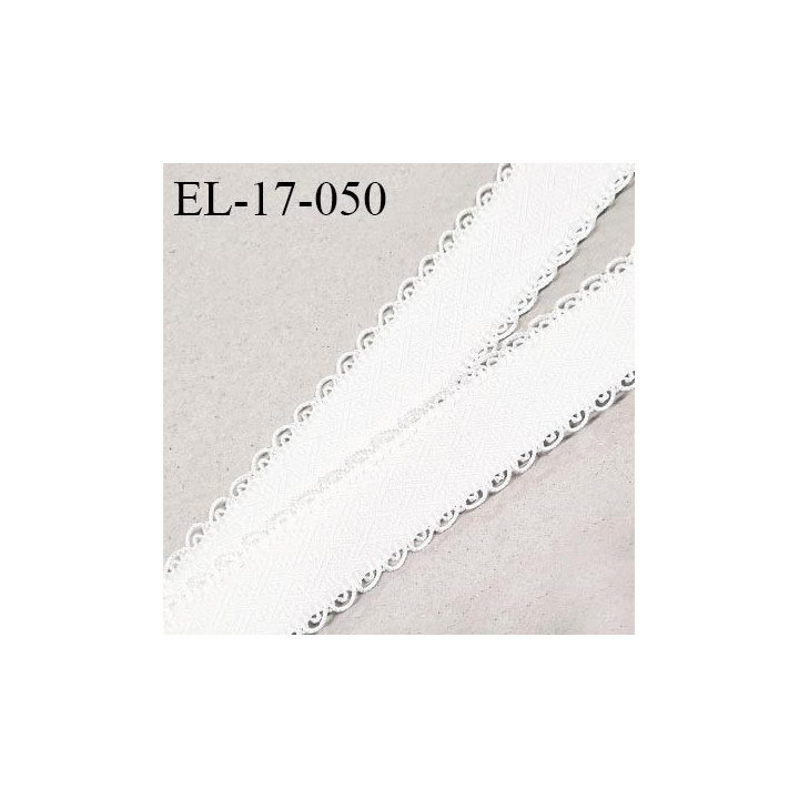 Elastique 16 mm lingerie et bretelle couleur naturel avec motifs et picots fabriqué pour une grande marque prix au mètre