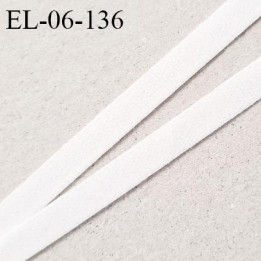 Elastique 6 mm lingerie haut de gamme fabriqué en France couleur blanc élastique souple style velours prix au mètre