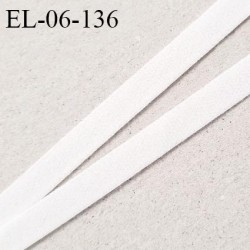 Elastique 6 mm lingerie haut de gamme fabriqué en France couleur blanc élastique souple style velours prix au mètre