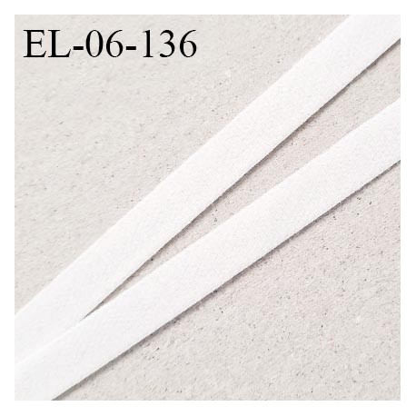 Elastique 6 mm lingerie haut de gamme fabriqué en France couleur blanc élastique souple style velours prix au mètre