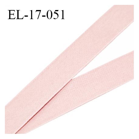 Elastique 16 mm bretelle et lingerie haut de gamme couleur rose poudré très doux au toucher fabriqué en France prix au mètre