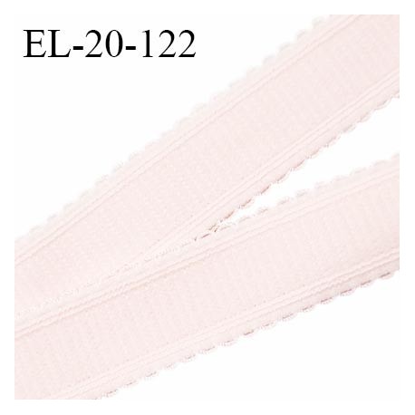 Elastique 19 mm lingerie et bretelle couleur rose candy avec picots fabriqué pour une grande marque prix au mètre