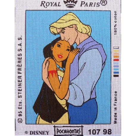 Canevas à broder 22 x 30 cm marque ROYAL PARIS thème DISNEY POCAHONTAS