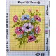 Canevas à broder 22 x 30 cm marque ROYAL PARIS thème FLEURS le bouquet