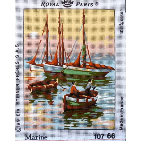 Canevas à broder 22 x 30 cm marque ROYAL PARIS thème MER marine
