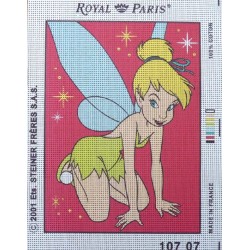 Canevas à broder 22 x 30 cm marque ROYAL PARIS thème DISNEY le fée clochette Peter Pan