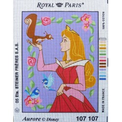 Canevas à broder 22 x 30 cm marque ROYAL PARIS thème DISNEY la belle au bois dormant Aurore