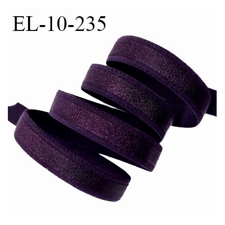 Elastique 10 mm bretelle et lingerie haut de gamme couleur prune brillant fabriqué en France prix au mètre