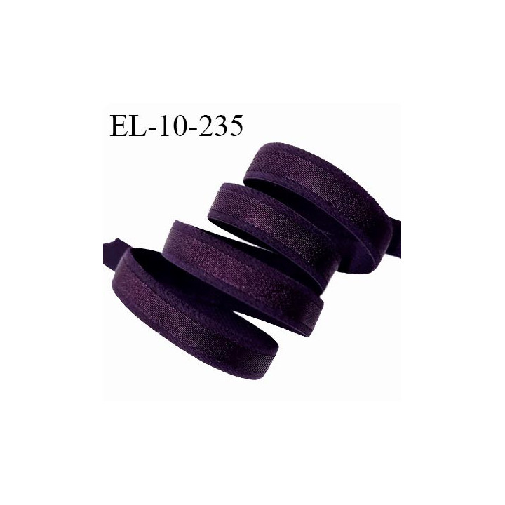 Elastique 10 mm bretelle et lingerie haut de gamme couleur prune brillant fabriqué en France prix au mètre