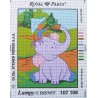 Canevas à broder 22 x 30 cm marque ROYAL PARIS thème DISNEY Lumpy l'éléphanteau