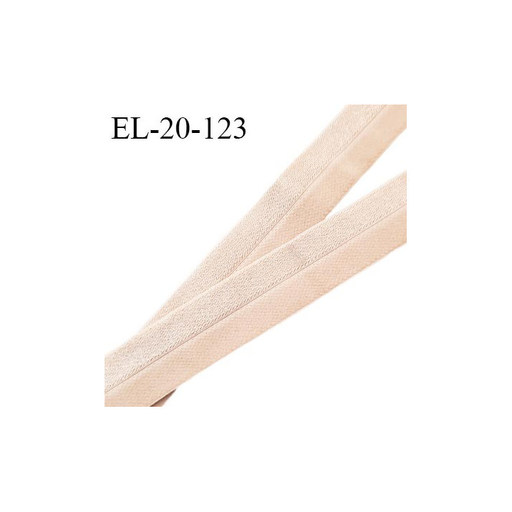 Elastique lingerie 20 mm pré plié haut de gamme couleur chair avec un côté brillant prix au mètre