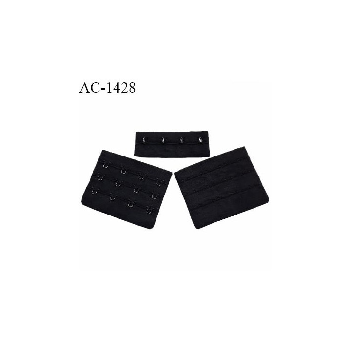 Agrafe 76 mm attache SG haut de gamme couleur noir très doux au toucher 3 rangées 4 crochets prix à l'unité
