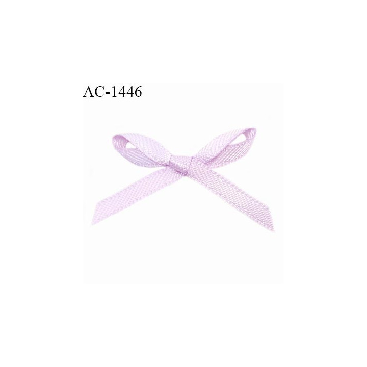 Noeud lingerie satin haut de gamme couleur parme haut de gamme largeur 35 mm hauteur 20 mm prix à l'unité