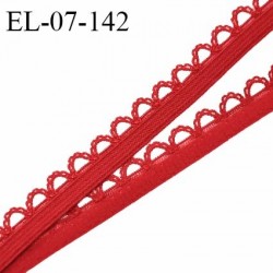 Elastique picot 7 mm lingerie couleur rouge haut de gamme fabriqué en France pour une grande marque prix au mètre