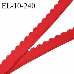 Elastique picot 10 mm lingerie couleur rouge haut de gamme fabriqué en France pour une grande marque prix au mètre