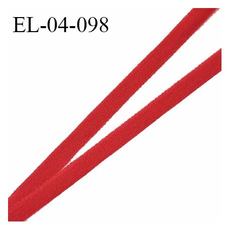 Elastique 4 mm spécial lingerie couleur rouge très doux au toucher grande marque fabriqué en France prix au mètre