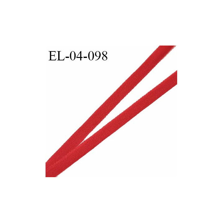 Elastique 4 mm spécial lingerie couleur rouge très doux au toucher grande marque fabriqué en France prix au mètre