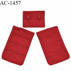 Agrafe 40 mm attache SG haut de gamme couleur rouge 3 rangées 2 crochets prix à l'unité